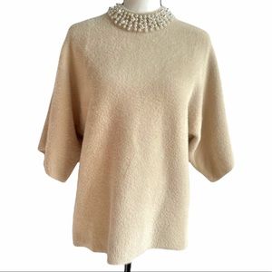 Alfani Embellished Collar Pullover Sweater, Beige